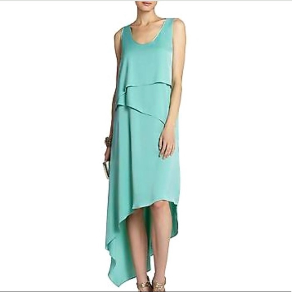BCBG Asymmetrical Turquoise Dress
